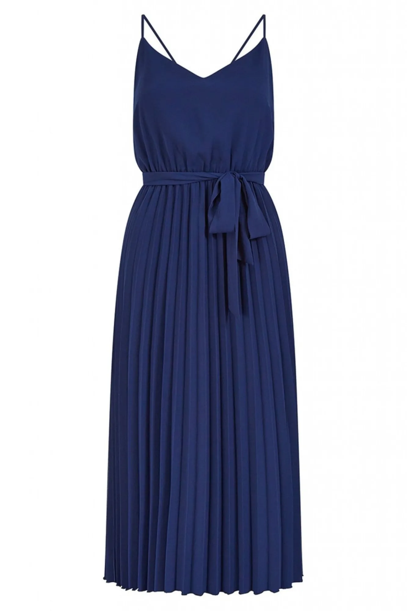 Midi Dresses^Mela London Navy Pleated Strappy Midi Dress Blue