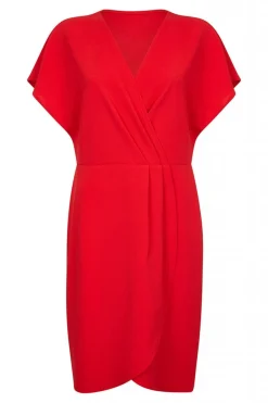 Mini Dresses^Mela London Wrap Front Dress Red