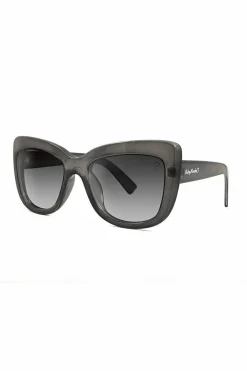 Sunglasses^RubyRocks Crystal 'Cannes' Angled Cateye Grey