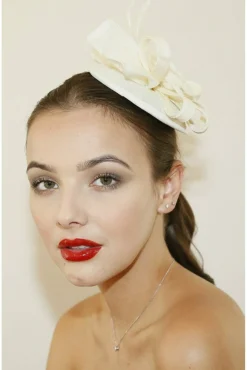 Hats & Fascinators^RubyRocks Jimena Facinator White