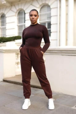 Trousers^SETSOFRAN London Chocolate Joggers For Women Brown
