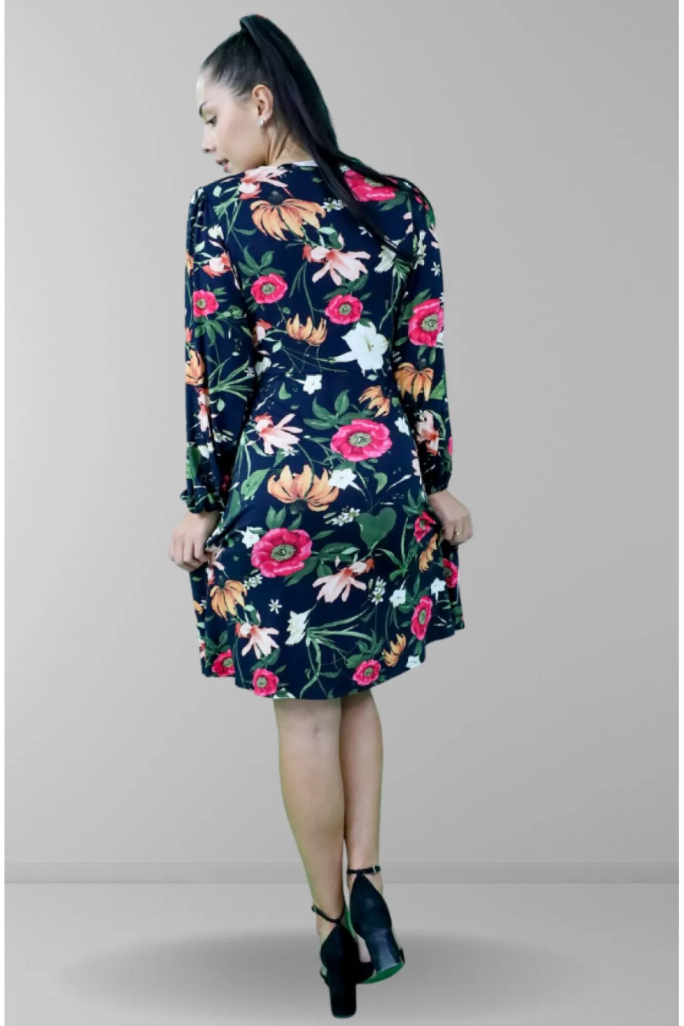 Midi Dresses^Signage Floral Print Skater Midi Dress Red