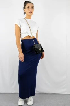 Skirts^Signage Pencil Maxi Skirt In Navy
