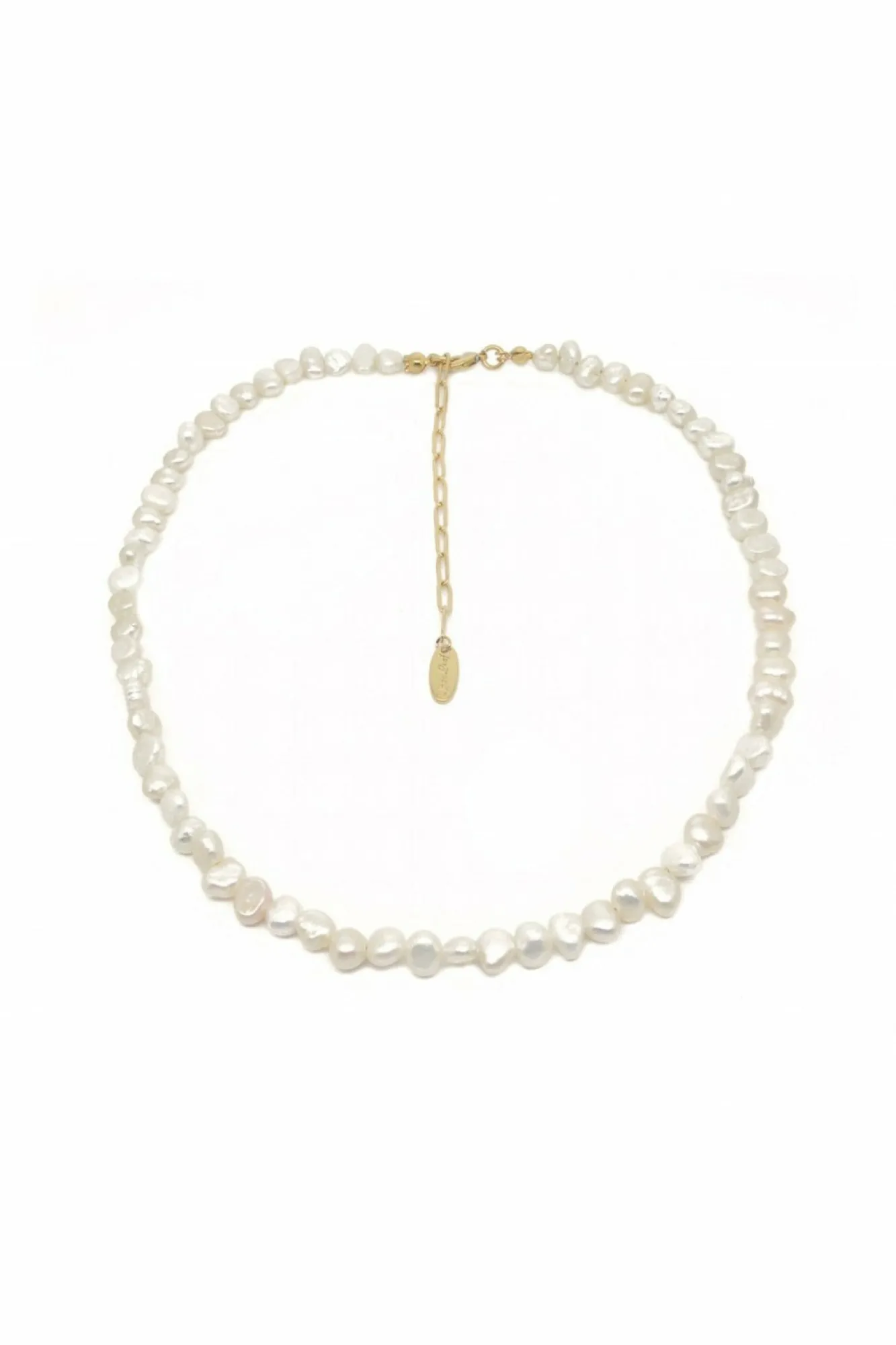 Jewellery^White Leaf Freshwater Pearl Choker In Gold Antiquegold