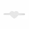 Jewellery^White Leaf Heart Ring In Matt Silver