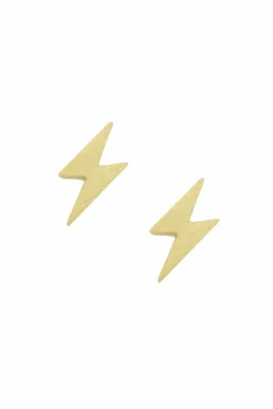 Jewellery^White Leaf Lightning Strike Earring In Gold