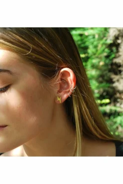 Jewellery^White Leaf Lightning Strike Earring In Gold