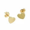 Jewellery^White Leaf Small Heart Earring In Gold