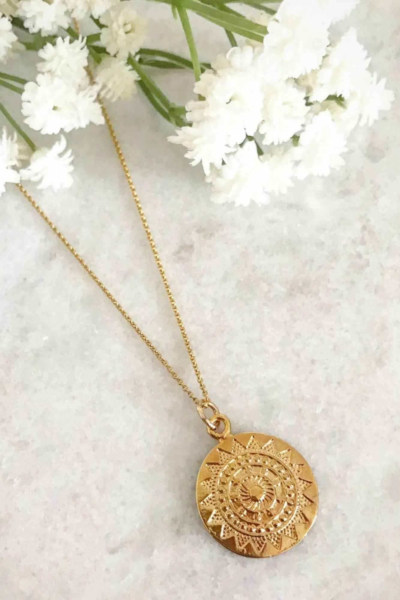 Jewellery^Wisteria London Apollo Coin Necklace Gold
