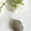 Jewellery^Wisteria London Blossom Flower Oval Locket Silver