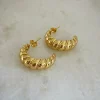 Jewellery^Wisteria London Croissant Hoop Earrings Gold