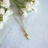 Jewellery^Wisteria London Dainty Lightning Bolt Necklace Gold