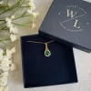 Jewellery^Wisteria London Esmeralda Teardrop Necklace Green