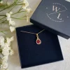 Jewellery^Wisteria London Esmeralda Teardrop Necklace Red