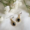 Jewellery^Wisteria London Esmeralda Teardrop Earrings Black