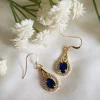 Jewellery^Wisteria London Esmeralda Teardrop Earrings Blue