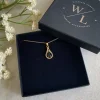 Jewellery^Wisteria London Esmeralda Teardrop Necklace Black