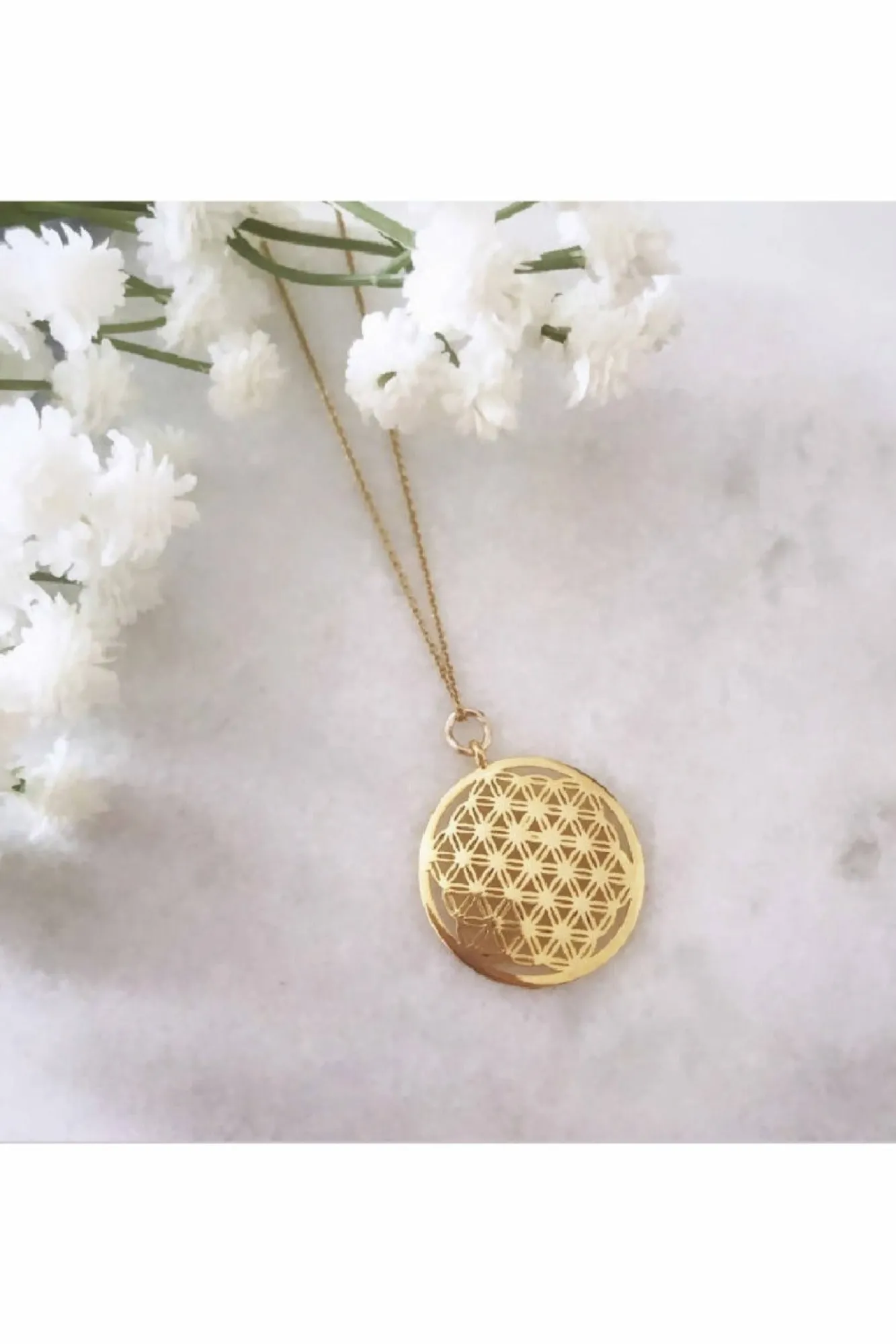 Jewellery^Wisteria London Flower Of Life Necklace Gold