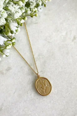 Jewellery^Wisteria London Harper Floral Necklace Gold