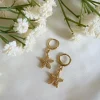 Jewellery^Wisteria London Isla Starfish Huggie Hoop Earrings Gold