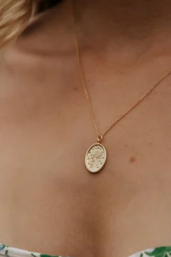 Jewellery^Wisteria London Juniper Wildflower Necklace Gold