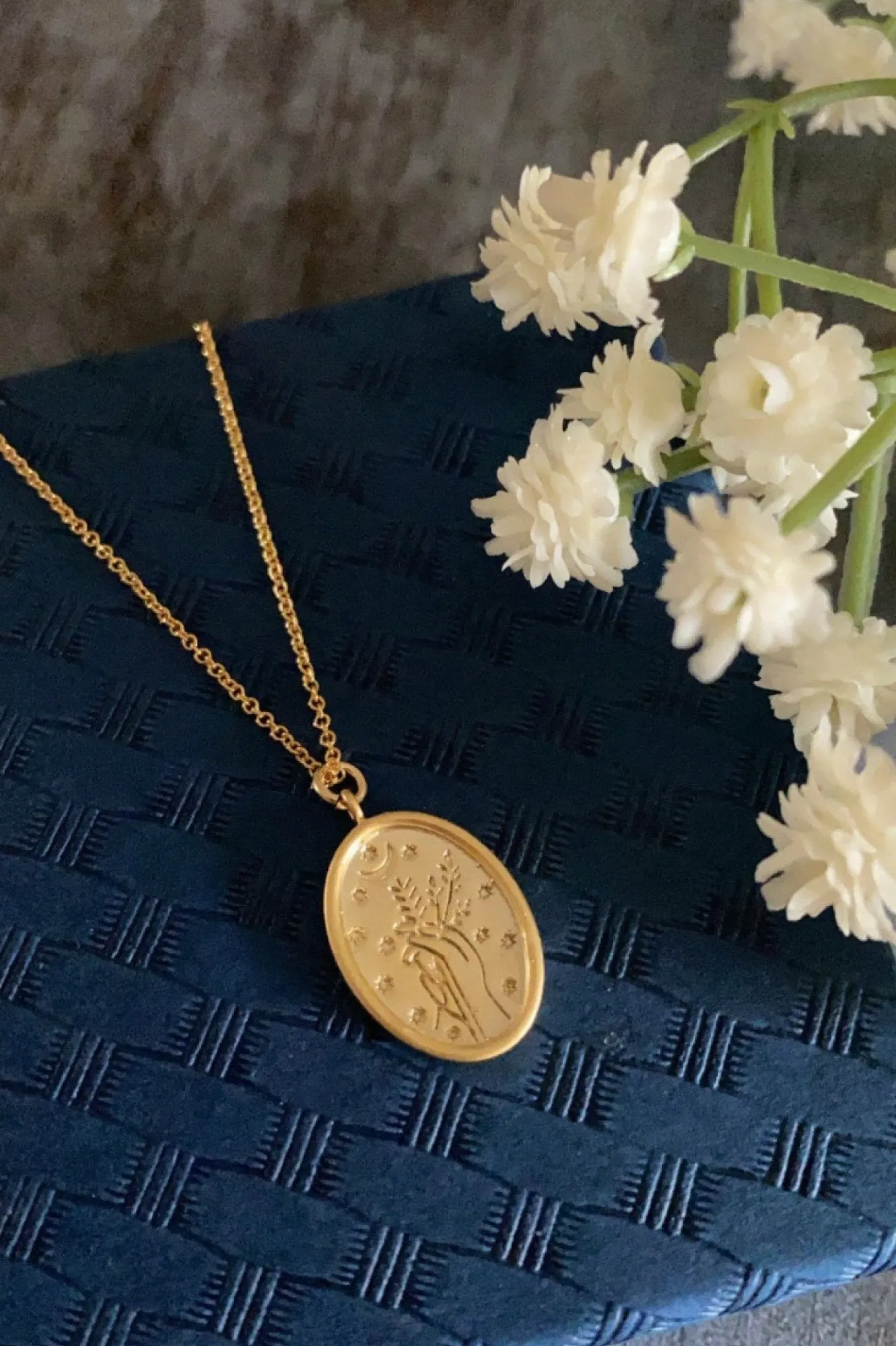 Jewellery^Wisteria London Juniper Wildflower Necklace Gold