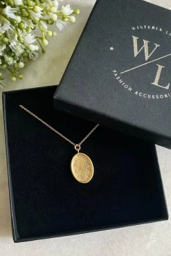 Jewellery^Wisteria London Juniper Wildflower Necklace Gold