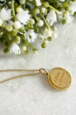 Jewellery^Wisteria London 'Luck Is On The Turn' Coin Necklace Gold