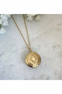 Jewellery^Wisteria London Martha Filigree Locket Gold