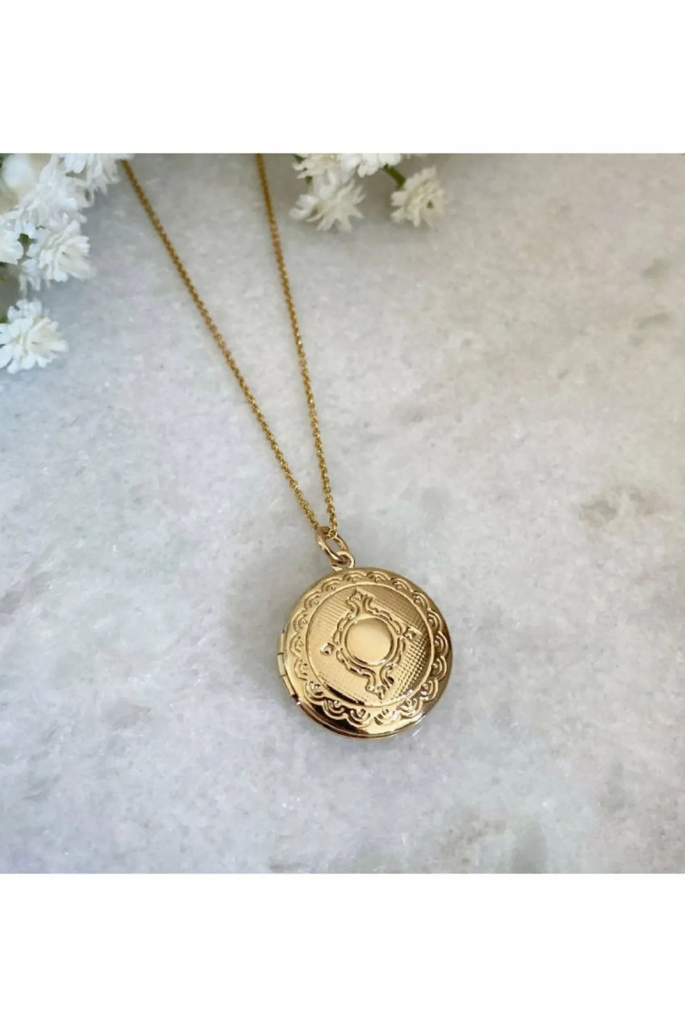 Jewellery^Wisteria London Martha Filigree Locket Gold