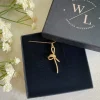Jewellery^Wisteria London Mirabelle Cz Bow Necklace Gold