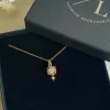 Jewellery^Wisteria London Orion Clear Planet And Star Necklace Gold