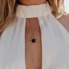 Jewellery^Wisteria London Solaris Sunburst Necklace Purple