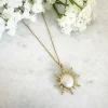 Jewellery^Wisteria London Soleil Sunburst Necklace Gold