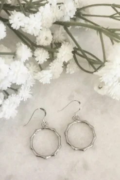 Jewellery^Wisteria London Willow Wreath Drop Earrings Silver