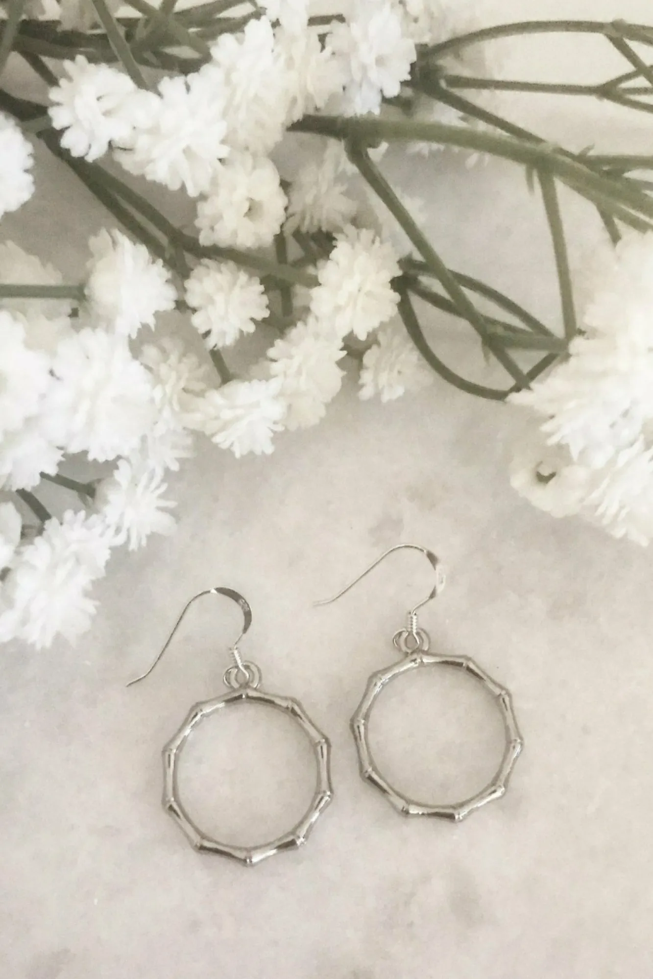Jewellery^Wisteria London Willow Wreath Drop Earrings Silver