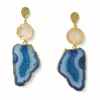 Jewellery^Yaa Yaa London 'Hold On' Rose Quartz Statement Earrings Blue