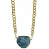 Jewellery^Yaa Yaa London Mega Green Gemstone Chunky Gold Necklace Teal