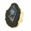 Jewellery^Yaa Yaa London 'Mega' Neutral Gemstone Statement Ring Gold