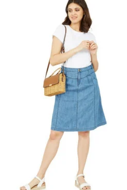 Skirts^Yumi Chambray Skirt Blue