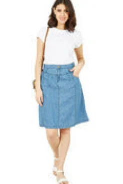 Skirts^Yumi Chambray Skirt Blue