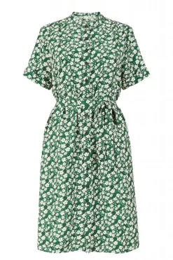 Mini Dresses^Yumi Ditsy Print Shirt Collar Dress Green