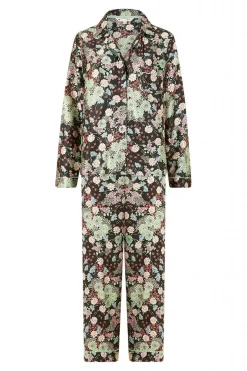 Loungewear & Sleepwear^Yumi Japanese Floral Satin Pyjamas Multicolor