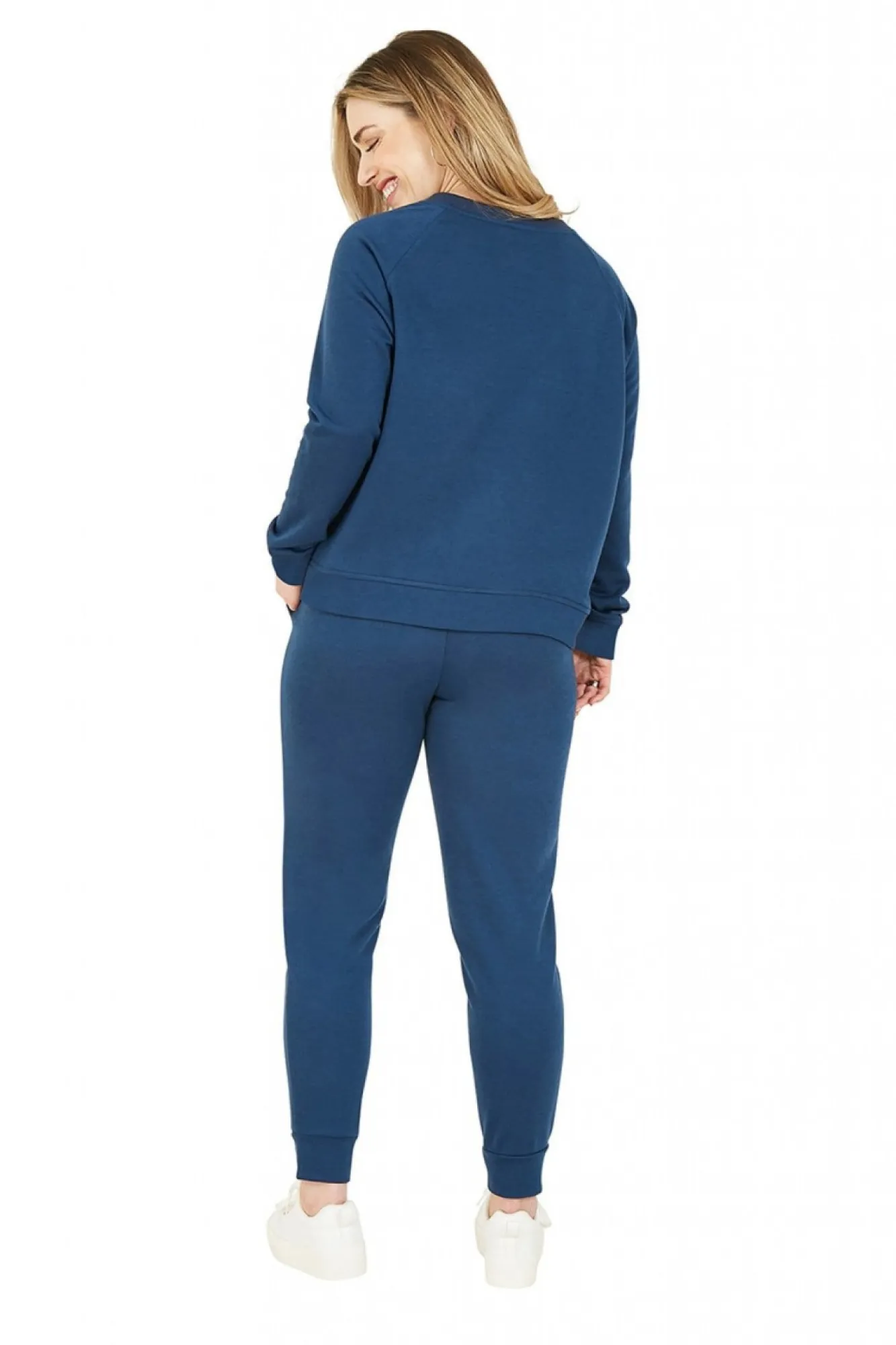Jumpers^Yumi Jersey Relaxed Sweatshirt Navy