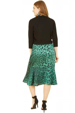 Cardigans^Yumi Knitted Curve Bolero Black