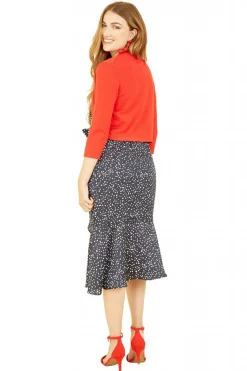 Cardigans^Yumi Knitted Curve Bolero Red