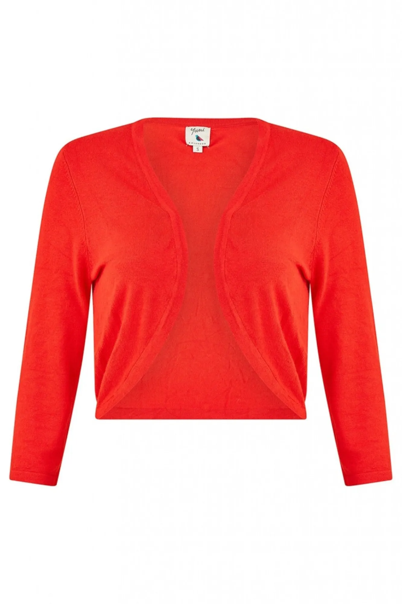 Cardigans^Yumi Knitted Curve Bolero Red