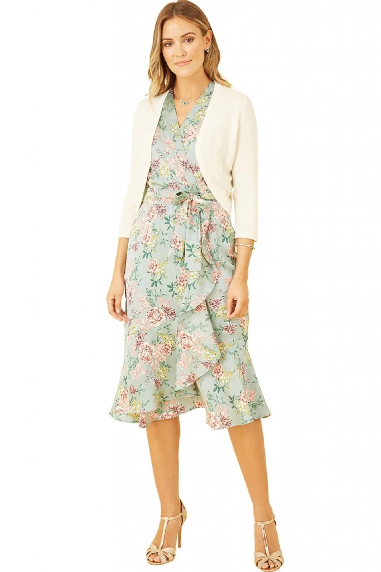 Cardigans^Yumi Knitted Curve Bolero Ivory