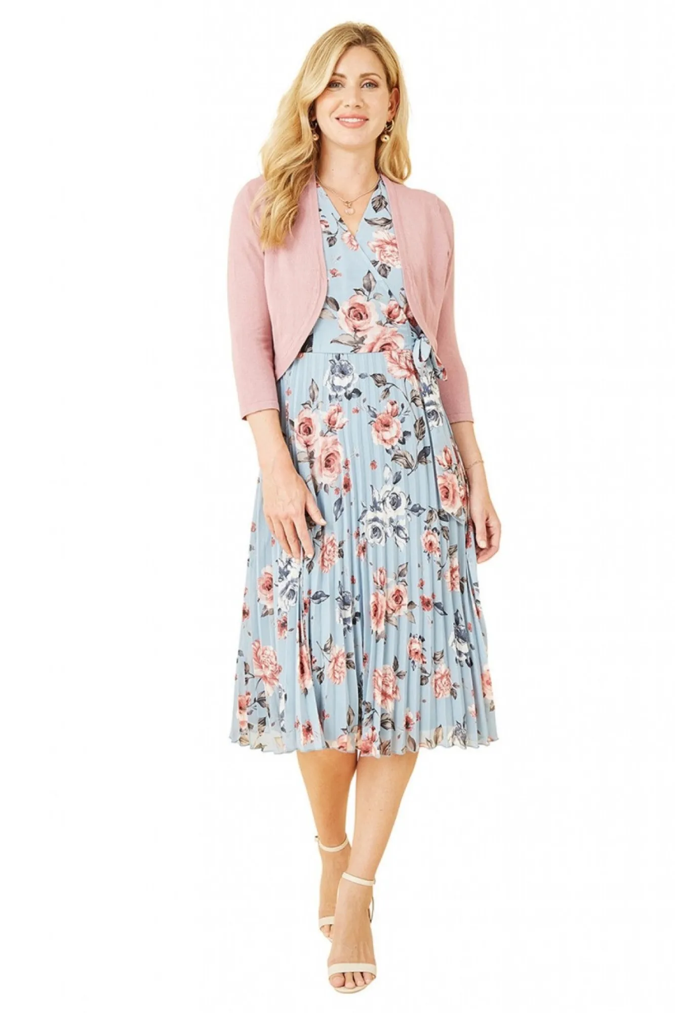 Cardigans^Yumi Knitted Curve Bolero Blush