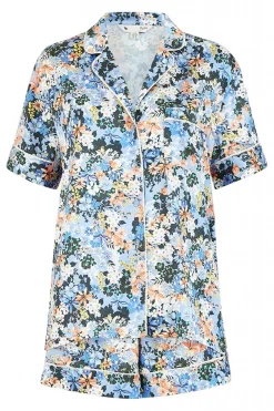 Loungewear & Sleepwear^Yumi Meadow Print Satin Pyjamas Blue